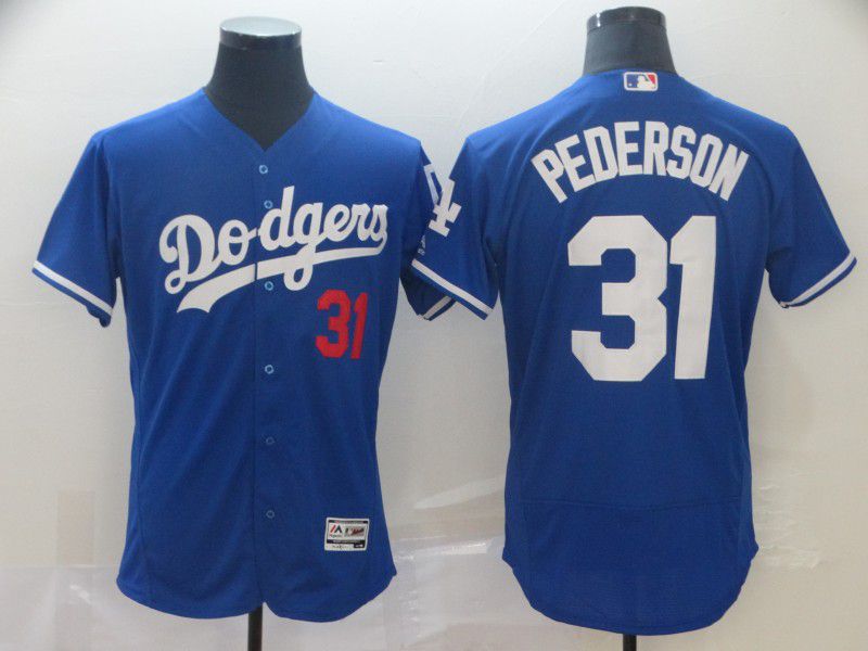 Men Los Angeles Dodgers #31 Pederson Blue Elite MLB Jersey